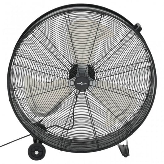 VidaXL Ventilatore da pavimento industriale 77cm 180W Nero
