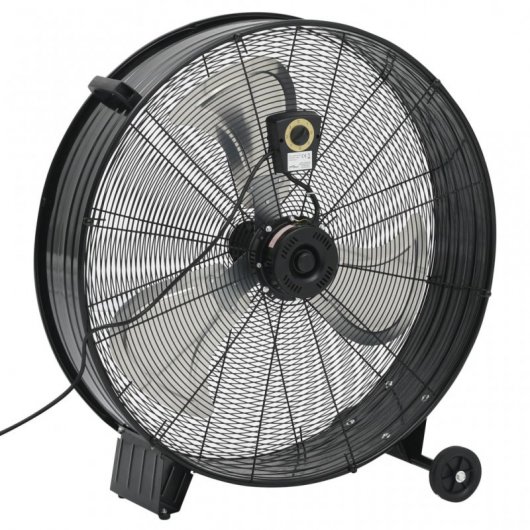 VidaXL Ventilatore da pavimento industriale 77cm 180W Nero