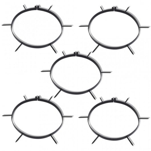 vidaXL Lot de 5 aérateurs de pelouse avec pointes pour rouleau