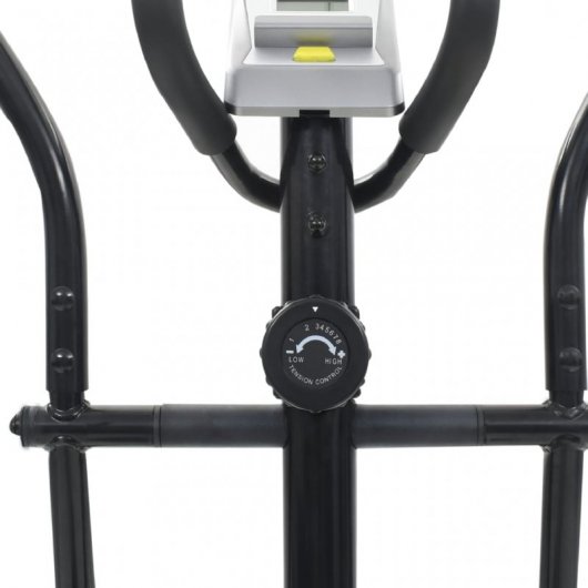 VidaXL Bicicleta Elíptica Magnética con Pulsómetro Gris/Amarillo