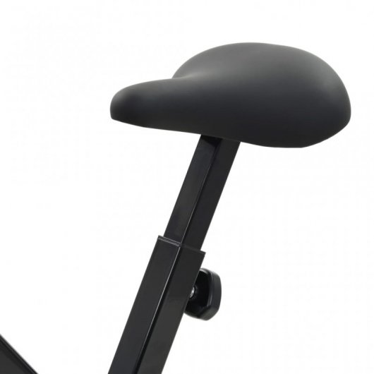 VidaXL Bicicleta Estática Magnética Plegable con Pulsómetro Negra/Roja