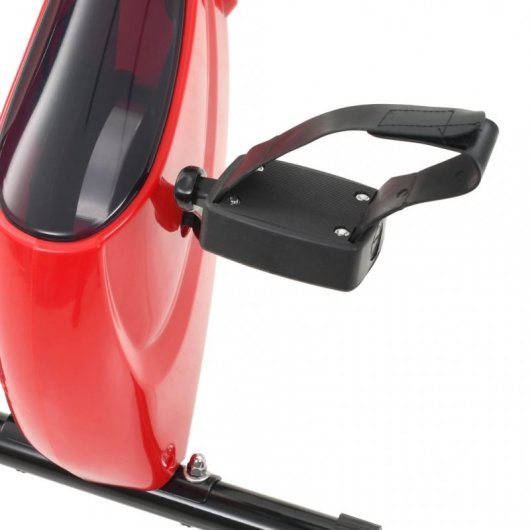 VidaXL Bicicleta Estática Magnética Plegable con Pulsómetro Negra/Roja