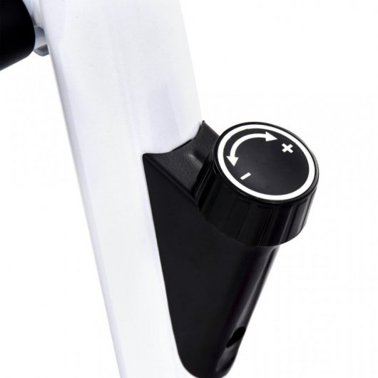 Cyclette VidaXL con nastro di resistenza bianco/nero