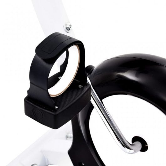 Cyclette VidaXL con nastro di resistenza bianco/nero