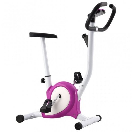 VidaXL Bicicleta Estática com Resistência de Cinta Roxa