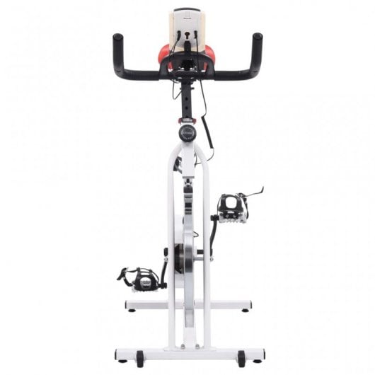 VidaXL Bicicleta Training con Sensores de Pulso Blanca/Roja