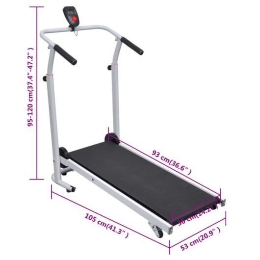 VidaXL Mini Cinta de Correr Plegable Negra