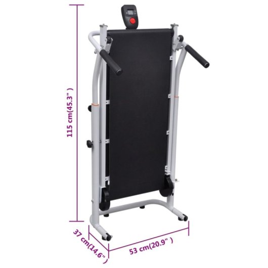 VidaXL Mini Cinta de Correr Plegable Negra
