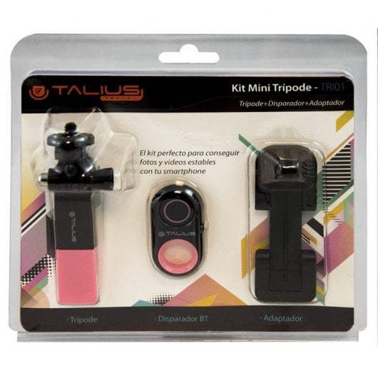 Kit Trépied + Télécommande Bluetooth Talius TRI01 Rose