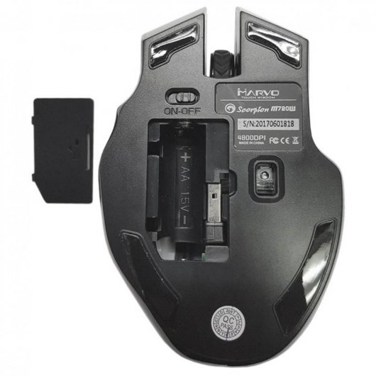 Scorpion MA-M720W Kabellose Gaming-Maus 4800 DPI Schwarz