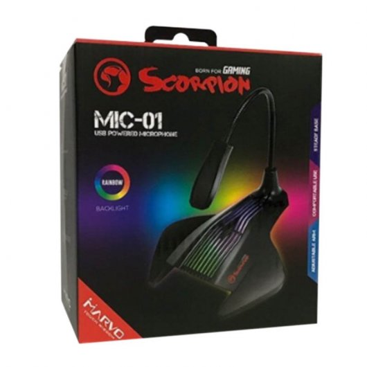 Scorpion MA-MIC01 Micrófono RGB Omnidireccional USB