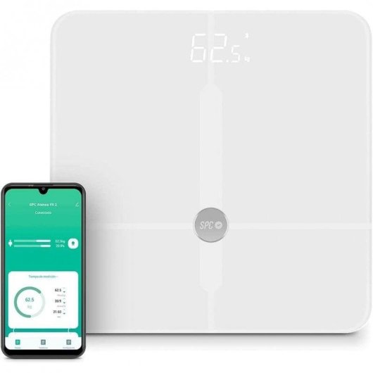 SPC Atenea Fit 2 Báscula de Baño Inteligente Blanca