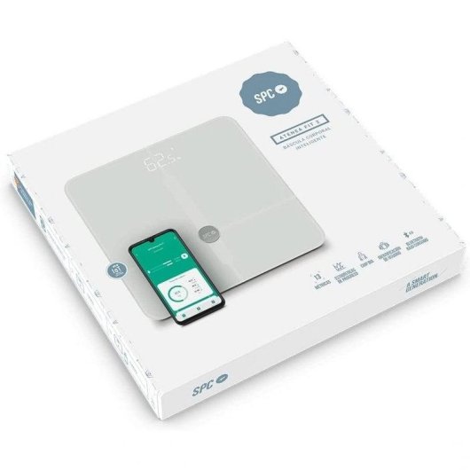 SPC Atenea Fit 2 Báscula de Baño Inteligente Blanca