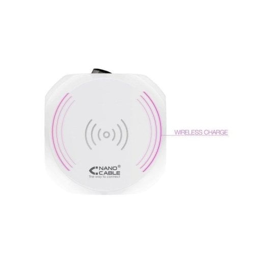 Multiprise Nanocable 3 Prises 2 USB-A 2 USB-C avec Charge Sans Fil et Interrupteur