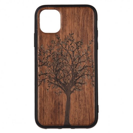 Funda Madera Tallada Árbol para iPhone 11 Pro