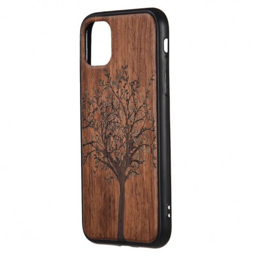 Funda Madera Tallada Árbol para iPhone 11 Pro