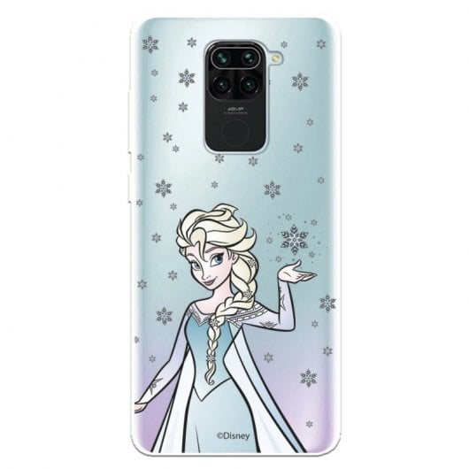 Funda Oficial de Disney Elsa Transparente Frozen para Xiaomi Redmi Note 9