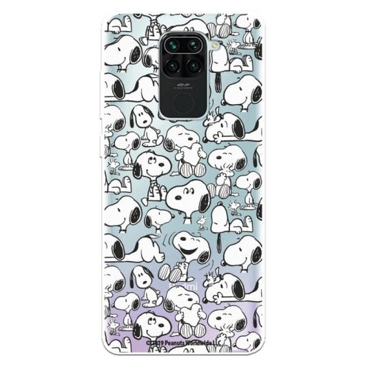 Funda Oficial de Peanuts Snoopy Siluetas para Xiaomi Redmi Note 9