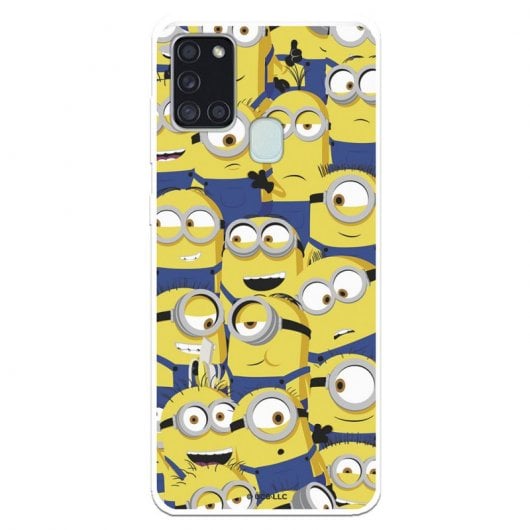 Funda Oficial de Los Minions Caras Los Minions para Samsung Galaxy A21S