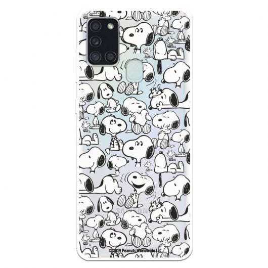Funda Oficial de Peanuts Snoopy Siluetas para Samsung Galaxy A21S