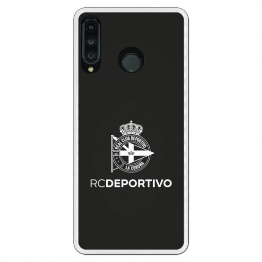 Funda Oficial RC Deportivo Escudo Monocromo para Huawei P30 Lite
