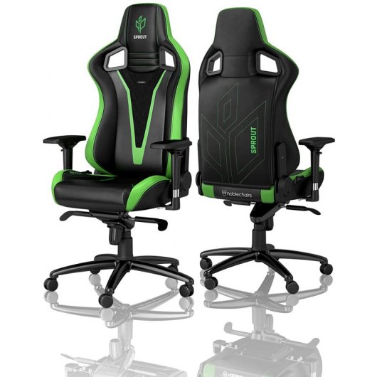 Noblechairs Epic Sprout Edition Silla Gaming Cuero Sintético Negra/Verde