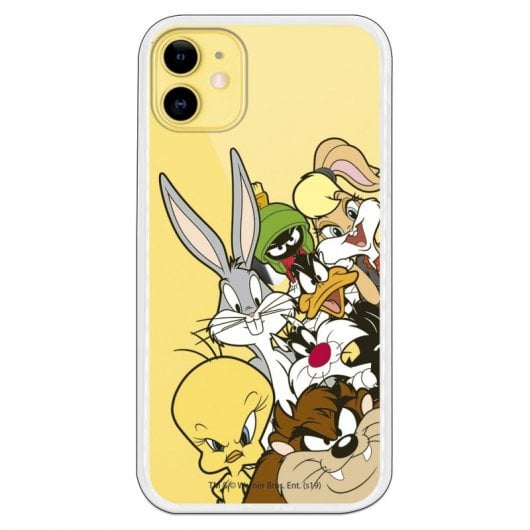 Funda Oficial de Warner Bros Looney Tunes Personajes Siluetas Transparente para iPhone 11
