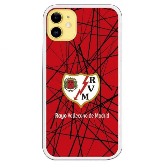 Funda Licencia Oficial Rayo Vallecano de Madrid Escudo Fondo Abstracto para iPhone 11