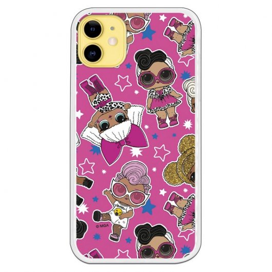 Funda Oficial de LOL Patrón Fondo Rosa para iPhone 11