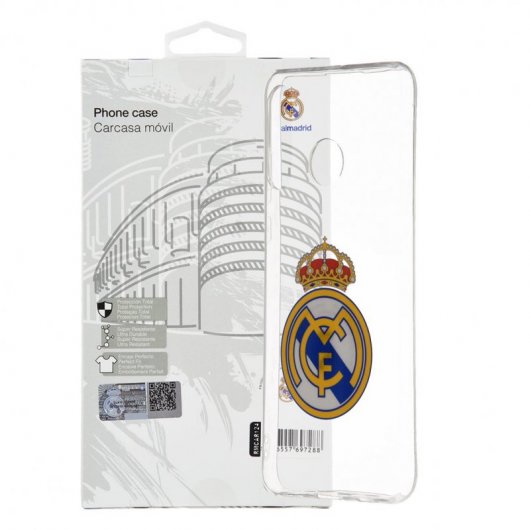 Funda Oficial Real Madrid Escudo Transparente para Huawei P30 Lite