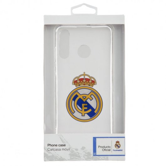 Funda Oficial Real Madrid Escudo Transparente para Huawei P30 Lite