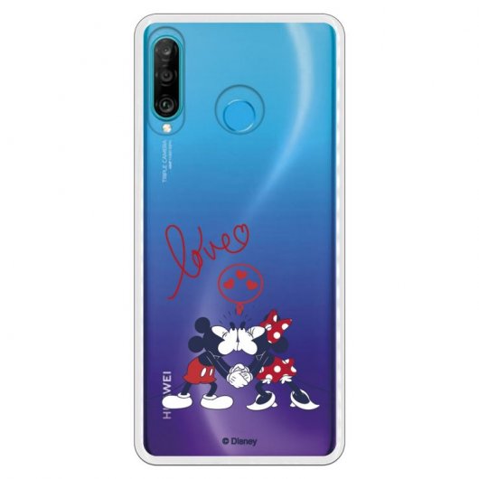 Funda Oficial de Disney Mickey y Minnie Love Clásicos Disney para Huawei P30 Lite