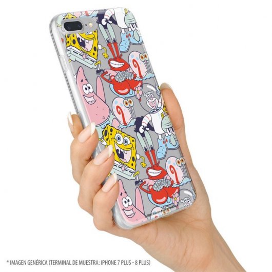 Funda Oficial de Nickelodeon Personajes Patrones Bob Esponja para iPhone XR