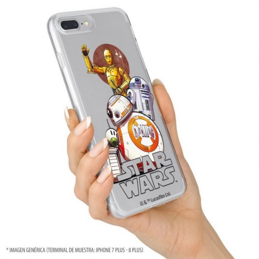 Funda Oficial de Star Wars Personajes Robots para iPhone XR