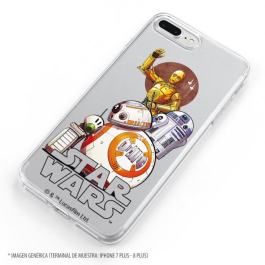 Funda Oficial de Star Wars Personajes Robots para iPhone XR