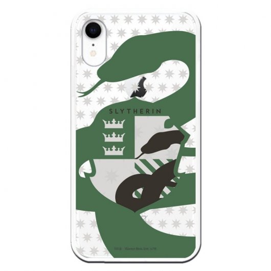 Funda Oficial de Harry Potter Slytherin Escudo Silueta para iPhone XR