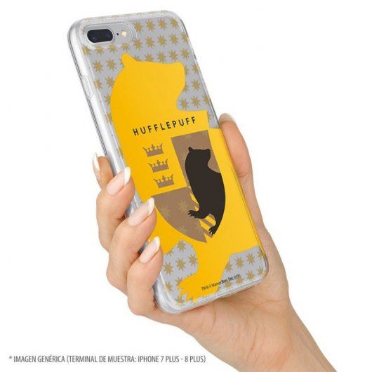 Funda para Oficial de Harry Potter Hufflepuff Escudo Silueta iPhone XR