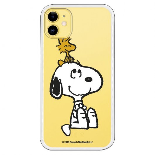 Funda Oficial de Peanuts Woodstock y Snoopy Silueta para iPhone 11