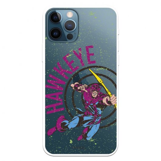 Funda Oficial de Marvel Hawkeye Color Transparente para iPhone 12 Pro