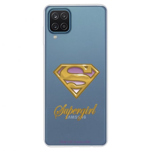 Funda Oficial de DC Comics Supergirl Escudo Transparente para Samsung Galaxy A12