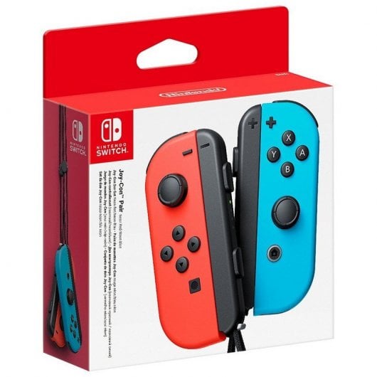 Nintendo Switch Gris V2 + Ensemble Joy-Con Gauche/Droite Bleu Néon/Rouge Néon