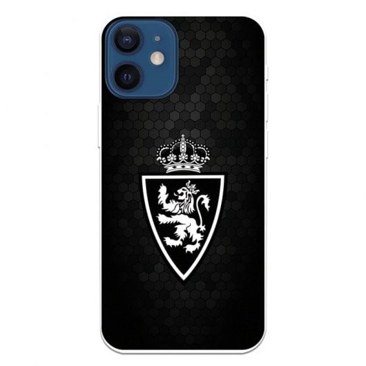 Funda Licencia Oficial Real Zaragoza Fondo Negro para iPhone 12
