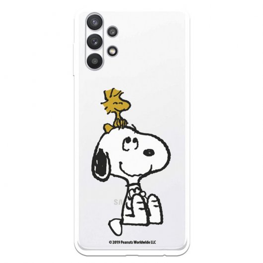 Funda Oficial de Peanuts Woodstock y Snoopy Silueta Snoopy para Samsung Galaxy A32 5G