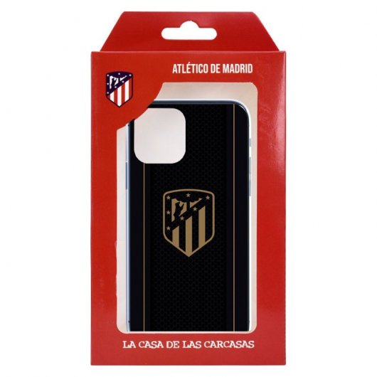 Funda Oficial del Atleti Escudo Dorado Fondo Negro para Samsung Galaxy A52 5G