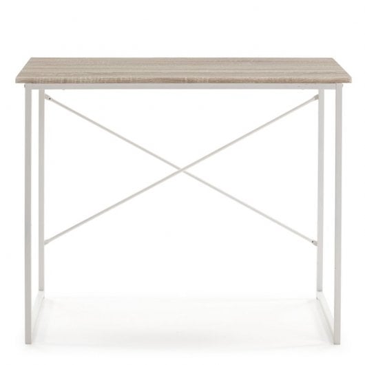 VS Venta-Stock Cáceres Mesa de Oficina 90x50x74cm Roble/Blanco