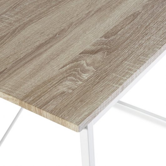 VS Venta-Stock Cáceres Mesa de Oficina 90x50x74cm Roble/Blanco