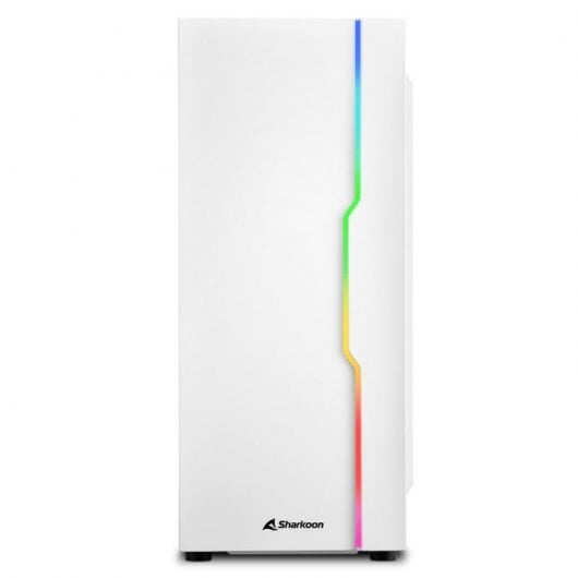 Sharkoon RGB Slider ATX gehärtetes Glas USB 3.0 ARGB Weiß