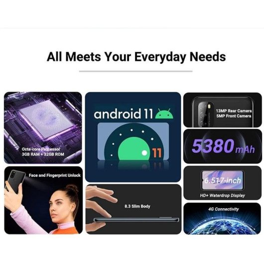 Blackview A70 4G 3GB 32GB 6.52" Negro