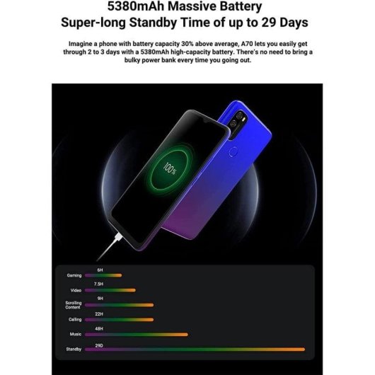 Blackview A70 4G 3GB 32GB 6.52" Negro