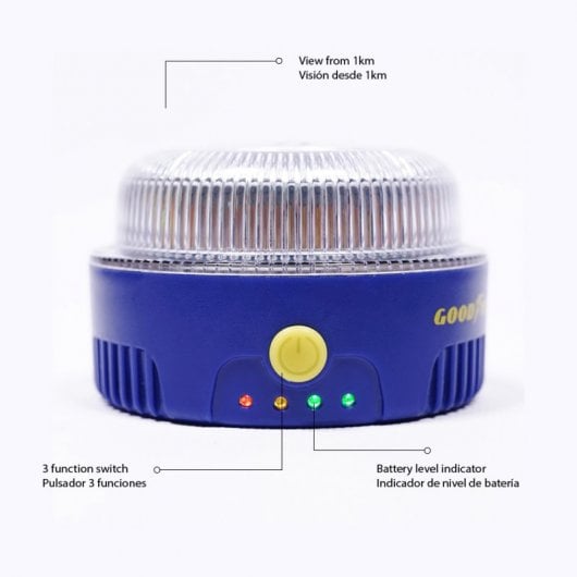 Goodyear Safety Light Luz de Emergencia V16 Base Imantada Homologada DGT